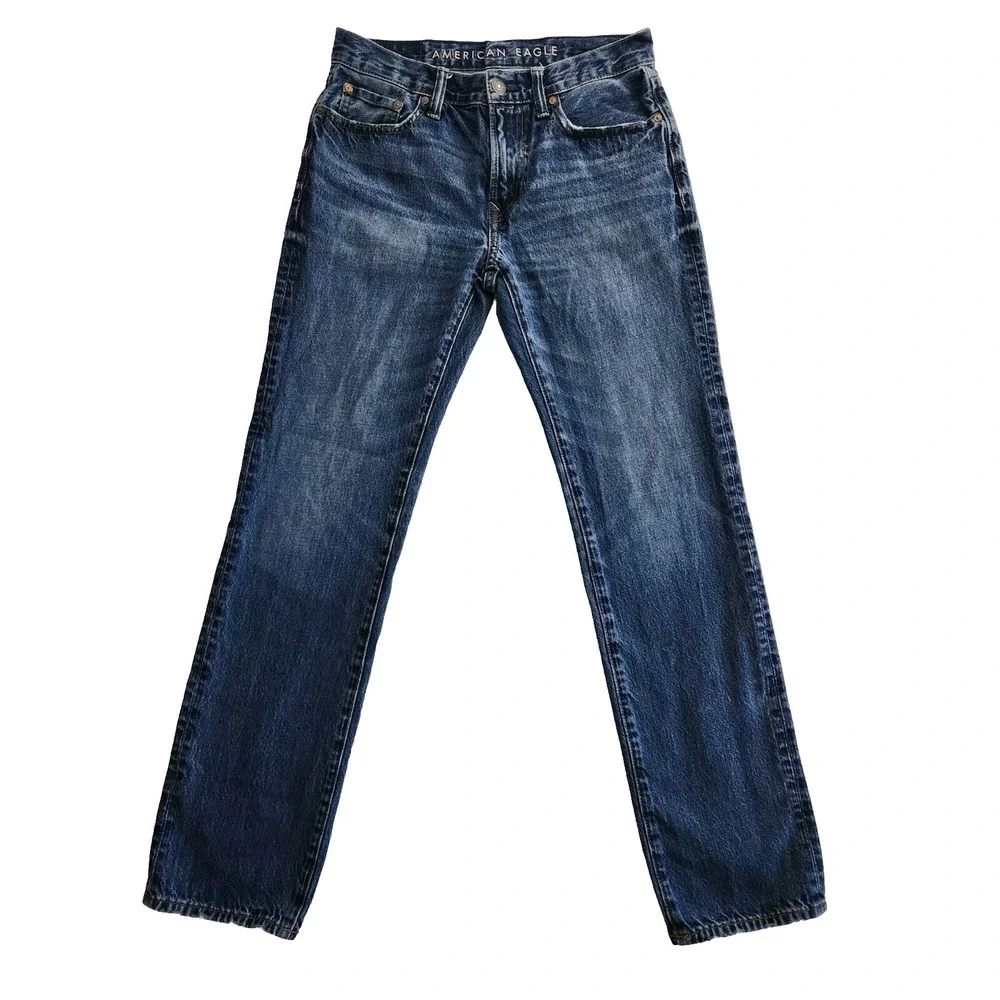 American Eagle Original‎ Straight Men's Jeans 30x34* (31x31) Blue Cotton Denim